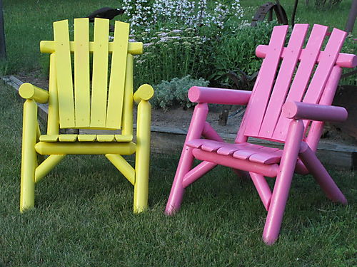 Yellow and pink chairs