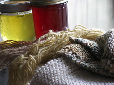 Jellies, yarn, and dishcloths