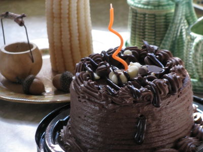 Deb's and my b-day cake 2008