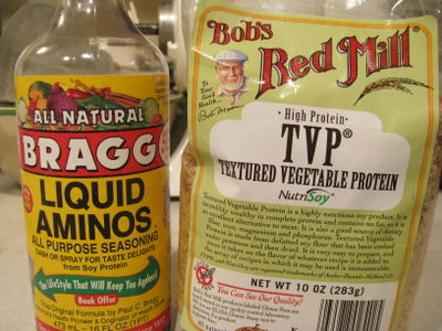 Liquid aminos and TVP