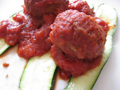 Falafel in pasta sauce