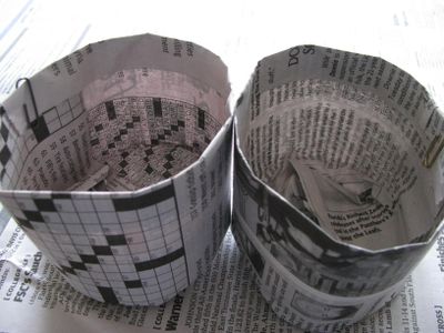 Newspaper pots