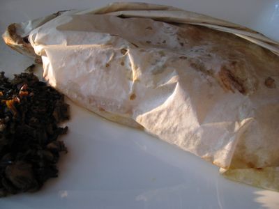 Walleye in parchment pouch