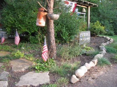 Front porch garden cleanup