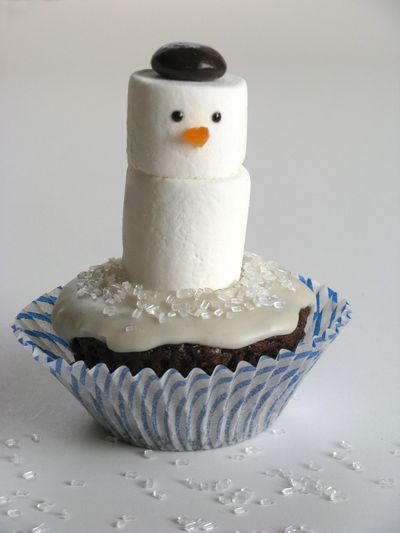 Snowman cupcake3