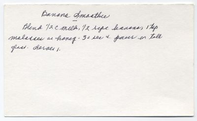 Banana smoothie recipe