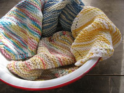 Knit dishcloths fall 2010