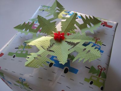 Tree snowflake package topper