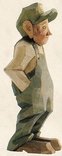 Midwest farmer wood carving