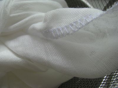 Cheesecloth overcast edge