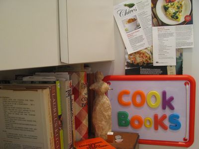 Cookbooks magnetic board