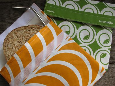 Reusable sandwich bag and straw