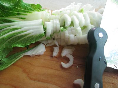 Bok choy chopped
