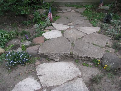 Stone walkway closeup