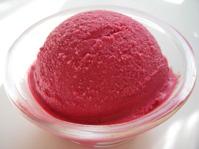 Beet ice cream scoop