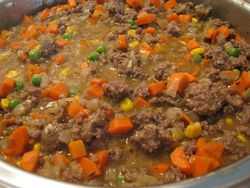 Shepherds pie meat and veggies