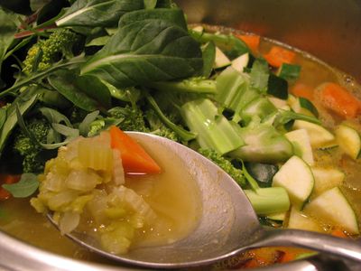 Split pea veggie soup