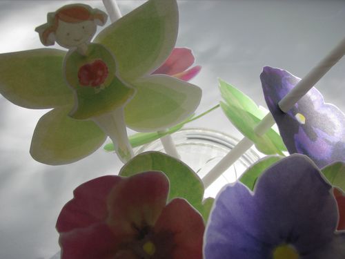 Green fairy cupcake topper