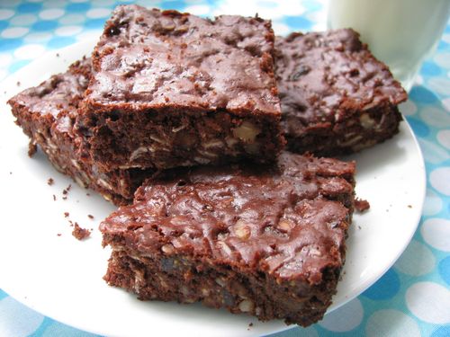 Oatmeal date brownies