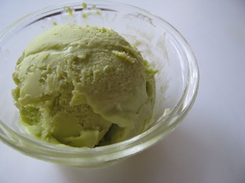 Avocado ice cream scoop