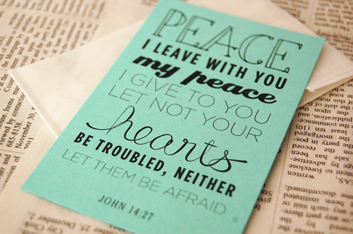 Peace i leave with you