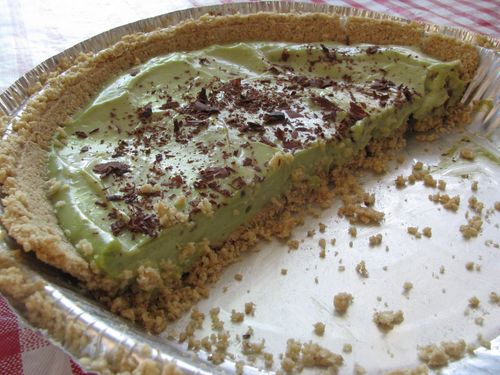 Avocado lemon pie