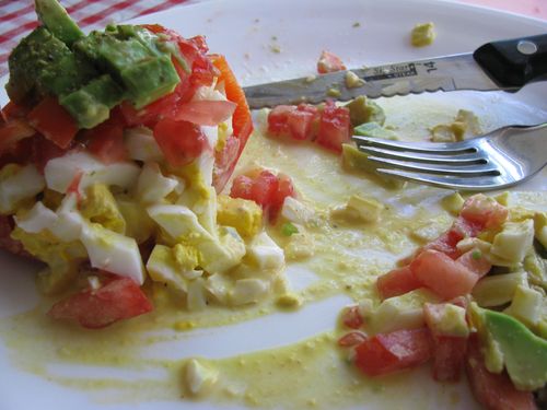 Egg salad stuffed peppers