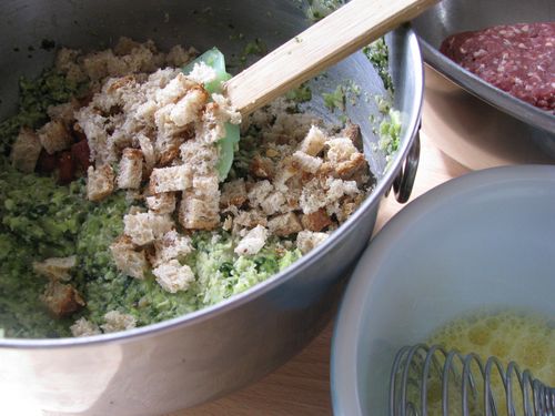 Green puree meatloaf