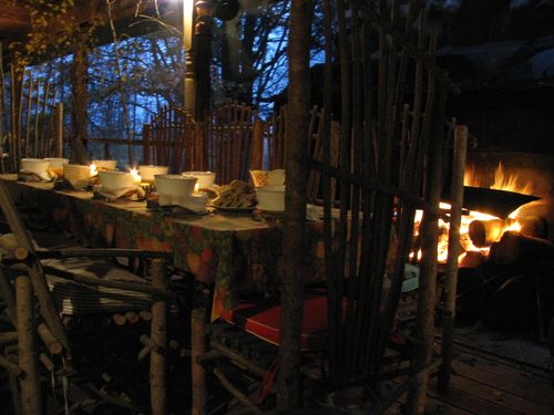 Game night banquet table evening