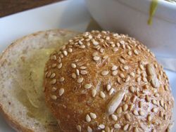 Bread alone bakery's crusty bun