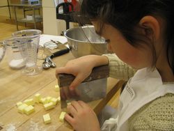 Cubing butter Cubing butter