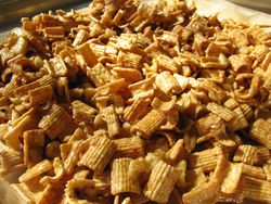 Cinnamon crunch on tray