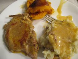 Pork chop dinner