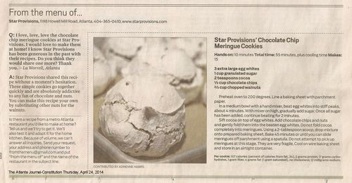 Chocolate chip meringue cookies