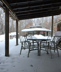 Rabbit tracks front porch